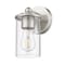 Z-Lite Thayer Vanity, 1-Light, 4.75 In.W x 5.75 In.L x 8.75 In.H, Brushed Nickel/Clear 742-1S-BN - alternate 3